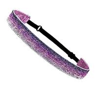 Diademas de rejilla con purpurina, antideslizantes, para correr, elásticas, para niñas, deportes, tela de terciopelo, elástica, brillante, elástica, a la moda para mujer