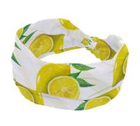 Diademas de verano con patrón de corte de limón y frutas para mujer, diadema ancha turbante antideslizante, banda elástica para el sudor, yoga, entrenamiento, bandana suave