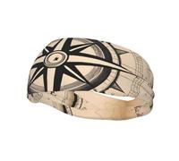 Diademas decorativas deportivas de moda con diseño de brújula FUUNTL para hombres y mujeres