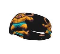 Diademas decorativas deportivas de moda con imagen de bestia feroz FUUNTL para hombres y mujeres