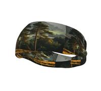 Diademas decorativas deportivas de moda con imagen de FUUNTL Spruce in the Valley para hombres y mujeres