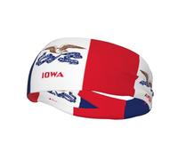 Diademas decorativas para el sudor de la bandera del estado de Iowa de FUUNTL para hombres y mujeres