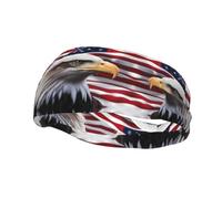 Diademas decorativas para el sudor FUUNTL con imagen de águila calva americana para hombres y mujeres