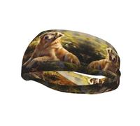 Diademas decorativas para el sudor FUUNTL Golden Retriever para hombres y mujeres