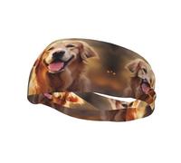 Diademas decorativas para el sudor YYHWHJDE Dog Golden Retriever para hombres y mujeres