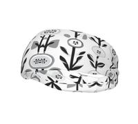 Diademas Deportivas Black Flowers para Mujer, Antideslizantes, para el Cabello, Que absorben el Sudor. Diademas elásticas y Suaves para Correr y Viajar. Accesorios de Moda para Mujer y Hombre.