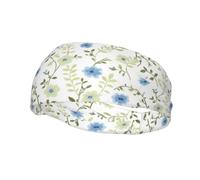 Diademas Deportivas Blue Floral1 para Mujer, Antideslizantes, para el Cabello, Que absorben el Sudor. Diademas elásticas y Suaves para Correr y Viajar. Accesorios de Moda.