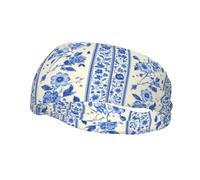 Diademas Deportivas Blue Floral3 para Mujer, Antideslizantes, para el Cabello, Que absorben el Sudor. Diademas elásticas y Suaves para Correr y Viajar. Accesorios de Moda para Mujer y Hombre.