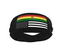 Diademas deportivas con bandera de Estados Unidos y bandera de Bolivia para hombres y mujeres, diadema de entrenamiento que absorbe la humedad, banda para el sudor para correr, ciclismo, fútbol, yoga