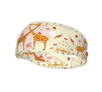 Diademas deportivas con diseño de jirafa, corazón, flor, mariposa, absorbe la humedad, de tela de rizo, absorbe el sudor