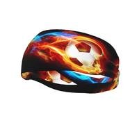 Diademas deportivas con estampado de dragón de fuego para hombres y mujeres, transpirable, elástica, para gimnasio, ejercicio, correr