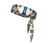 Diademas deportivas con estampado de jirafa de dibujos animados para la cabeza, bandanas para entrenamiento, bandas atléticas para correr y tenis