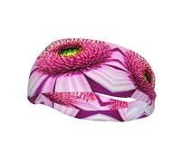 Diademas deportivas con estampado de plantas tropicales de flores rosadas para hombres y mujeres, banda deportiva para tenis, baloncesto, correr, gimnasio