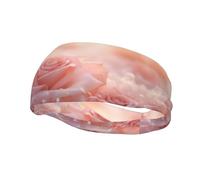 Diademas deportivas con estampado de rosas románticas para hombres y mujeres, banda deportiva para tenis, baloncesto, correr, gimnasio