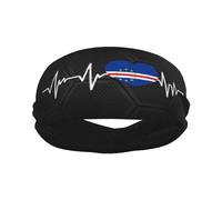 Diademas Deportivas con la Bandera de Cabo Verde para Hombre y Mujer, Banda Absorbente de algodón Absorbente, Ideal para Yoga y Ciclismo.