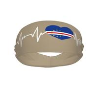 Diademas Deportivas con la Bandera de Cabo Verde para Hombre y Mujer, Banda Absorbente de algodón Absorbente, Ideal para Yoga y Ciclismo.