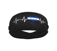 Diademas Deportivas con la Bandera de Honduras I Love Honduras Heartbeat para Hombre y Mujer, Banda para el Sudor de algodón Absorbente, Ideal para Yoga y Ciclismo.