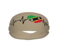 Diademas Deportivas con la Bandera de San Cristóbal y Nieves para Hombre y Mujer, con la Bandera de San Cristóbal y Nieves, absorbentes de Humedad, de algodón, Ideales para Yoga y Ciclismo.