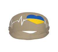 Diademas Deportivas con la Bandera de Ucrania Amo a Ucrania para Hombre y Mujer, Banda de algodón Absorbente, Ideal para Yoga y Ciclismo.