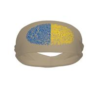 Diademas Deportivas con la Bandera de Ucrania para Hombre y Mujer, Banda de algodón Absorbente de Humedad, Ideal para Yoga y Ciclismo.