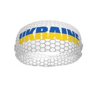 Diademas Deportivas con la Bandera de Ucrania, Texto ucraniano, Arte de Palabras para Hombres y Mujeres, Banda para el Sudor de algodón Absorbente, Ideal para Yoga y Ciclismo.