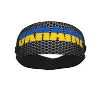 Diademas Deportivas con la Bandera de Ucrania, Texto ucraniano, Arte de Palabras para Hombres y Mujeres, Banda para el Sudor de algodón Absorbente, Ideal para Yoga y Ciclismo.