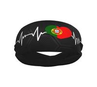 Diademas Deportivas con la Bandera Portuguesa Amo a Portugal para Hombre y Mujer, Banda de algodón Absorbente, Ideal para Yoga y Ciclismo.