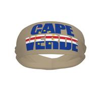 Diademas Deportivas con Texto de la Bandera de Cabo Verde para Hombre y Mujer, Banda de algodón Absorbente, Ideal para Yoga y Ciclismo.