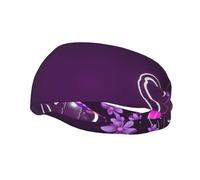 Diademas Deportivas Purple Heart Butterfly para Mujer, Antideslizantes, para el Cabello, con absorción de Sudor, elásticas y Suaves, Ideales para Correr, Viajar y como Accesorio de Moda.