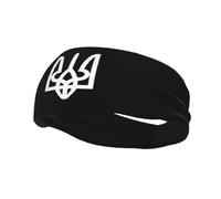 Diademas Deportivas Unisex con el Escudo de Armas de Ucrania. Diademas Deportivas Antideslizantes y Transpirables.