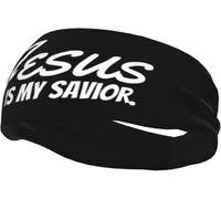 Diademas Deportivas Unisex con la Frase Jesús es mi Salvador, Antideslizantes, para Entrenamiento, Correr, Ciclismo y Yoga.