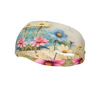 Diademas Deportivas Vintage Floral1 para Mujer, Antideslizantes, para el Cabello, con absorción de Sudor, elásticas y Suaves, Ideales para Correr, Viajar y como Accesorio de Moda.
