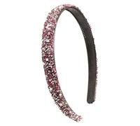 Diademas, diademas con diamantes de imitación, purpurina, finas, accesorios cristal perlas y lentejuelas, diadema elegante(Red)