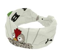 Diademas divertidas para mujer, diseño de pollo con texto en inglés "I Belive I Can Fly", diadema ancha a la moda, envoltura elástica cruzada, turbante para entrenamiento deportivo