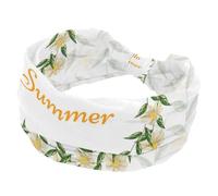 Diademas elásticas anchas para mujer, diadema turbante con diseño floral de Hello Summer, bandas suaves antideslizantes para yoga, entrenamiento, deporte, correr