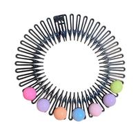 Diademas elásticas circulares de plástico flexible, diadema circular completa de dientes para el cabello, diadema circular para el pelo, diadema circular para el pelo para mujer