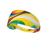 Diademas elásticas con estampado de colores brillantes, suaves y transpirables para yoga, correr y fitness