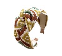 Diademas elásticas de encaje floral bordadas con banda ancha, adorno para el cabello para mujer, accesorios para el cabello