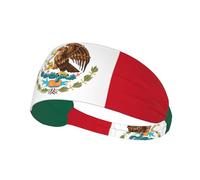 Diademas elásticas Deportivas con la Bandera de México - Diadema Absorbente de Sudor para Correr, Yoga, Gimnasio, Hombres y Mujeres