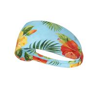 Diademas elásticas gruesas y con estampado de hojas, suaves y transpirables para yoga, correr y fitness