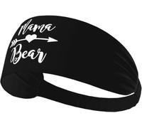 Diademas elásticas Mama Bear para Mujer y Hombre, Diadema Ancha Antideslizante para Yoga, Diadema Deportiva para Correr, Tenis, Gimnasio y Fitness, Absorbe la Humedad.