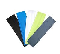 Diademas elásticas para el pelo, banda para el sudor, colores mixtos, 5 unidades, bandas elásticas para la cabeza para mujeres u hombres, deportes, yoga, limpieza facial, fitness, ciclismo