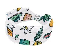 Diademas elásticas para mujer, absorbe el sudor, deporte, yoga, entrenamiento, Hello Summer con fondo de sandía, diadema ancha y suave, anudada