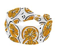 Diademas elásticas para mujer, banda ancha y antideslizante, de limón, absorbe la humedad, para yoga, deporte, gimnasio, correr, fitness