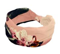 Diademas elásticas para mujer, banda ancha y suave, absorbe el sudor, deporte, yoga, entrenamiento, diadema Zen Chinese Spa Twist anudada