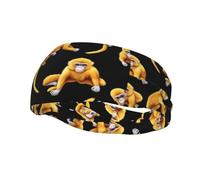 Diademas elásticas unisex para correr, baloncesto, yoga, deportes, fitness, múltiples monos dorados, absorbe el sudor