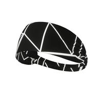 Diademas elásticas y suaves y transpirables con estampado de líneas blancas para yoga, correr y fitness