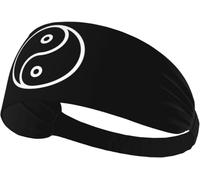 Diademas elásticas Yin Yang para Mujer y Hombre, Diadema Ancha Antideslizante para Yoga, Diadema Deportiva para Correr, Tenis, Gimnasio y Fitness, Absorbe la Humedad.