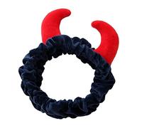 Diademas Faciales Peluche Red Ox Demonio Demon Demon Horns Maquillaje Maquillaje Ducha Lavado Face Deporte Terciopelo Pelo Banda Funny Festival Fiesta Bandana Diadema Lavado De Cara (Color : Navy)