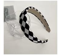Diademas Faciales Verano Multicolor Tablero de ajedrez retro CHANGE DE PELO ANTERIOR DIEVECADA DE AMANDO MISMO ESTILO PIEZA DE PELO DE INTESTINO GRANDE Diadema Lavado De Cara (Color : 1 black hoops)